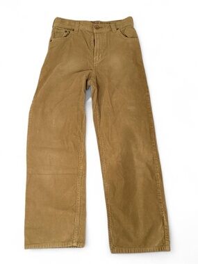 vintage 90s tan 100% cotton boys size 12 corduroy pants with a relaxed fit
